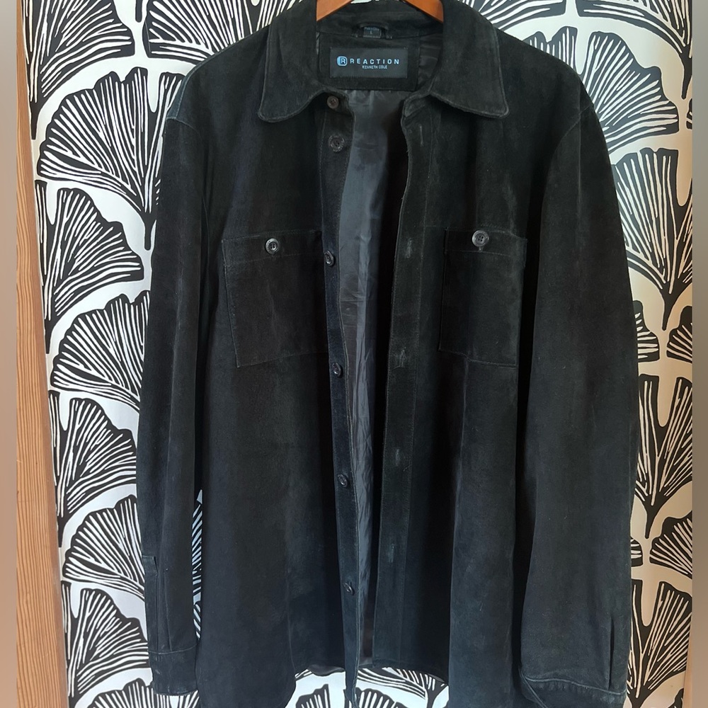 Kenneth Cole Reaction Men's Large Black Suede Jacket